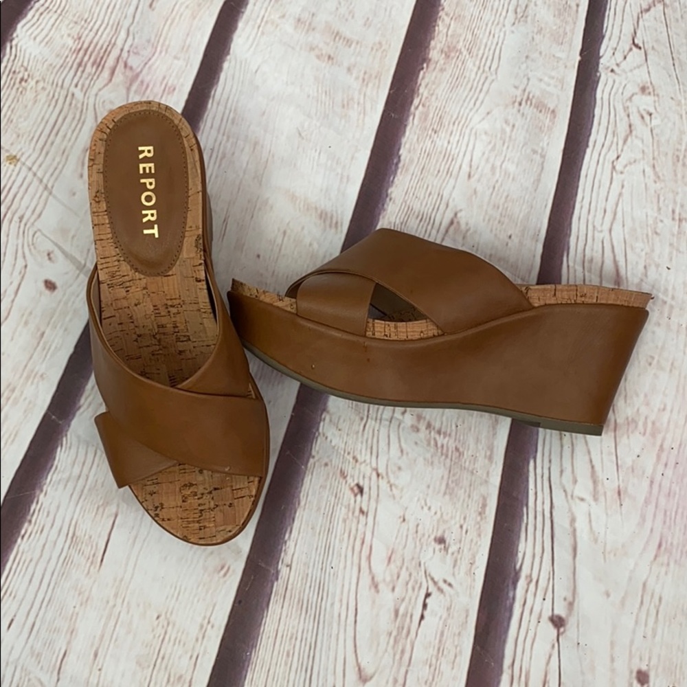 Tan camel report wedge cork saw 7.5